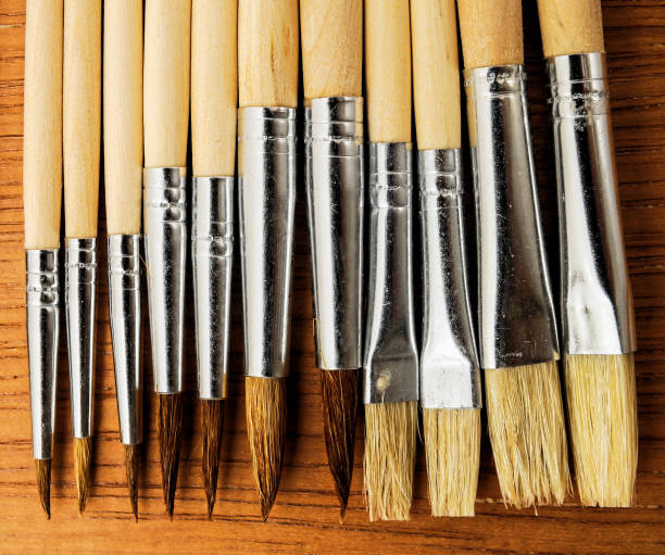 istock New Wooden Different Paintbrush Texture 1352086267