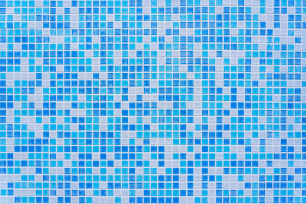 istock Texture, background of blue ceramic mosaic. 1352087449