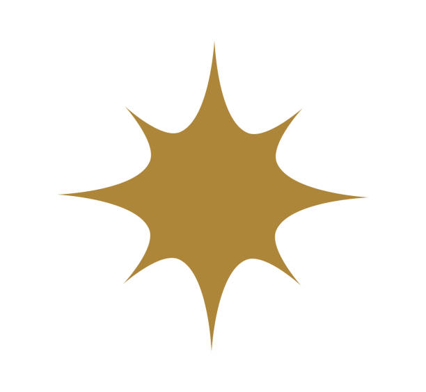 ilustrações, clipart, desenhos animados e ícones de ícone de ouro de design plano estrela de natal. - galáxia starburst