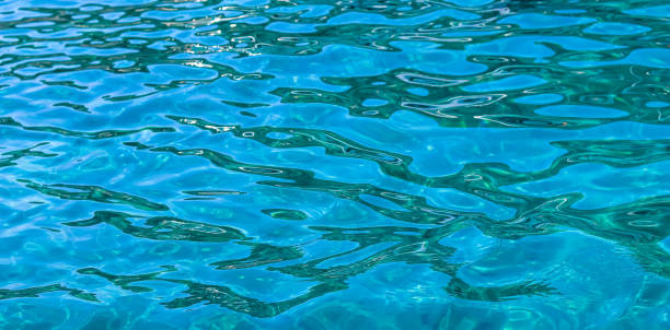 istock Turquoise sea in sunshine glow as surface background. Summer holidays concept 1352088578
