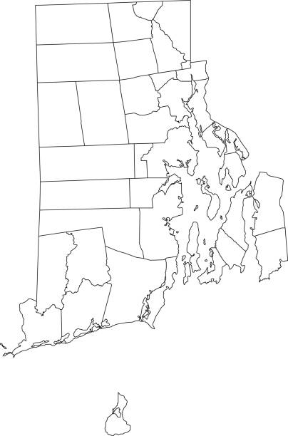 White Blank Map Of Rhode Island Usa Stock White Blank Map Of Rhode Island Usa 