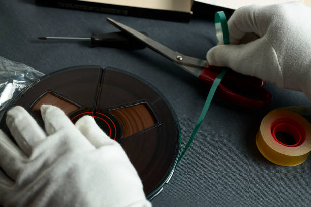 istock Magnetic tape reel. 1352101486