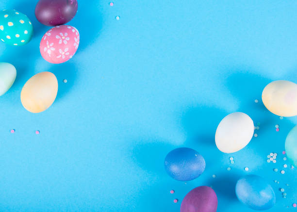 istock Colorful background with Easter eggs background. Happy Easter concept. Can be used as poster, background, holiday card 1352102338