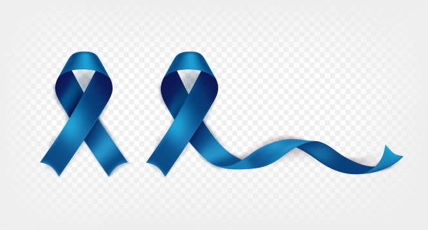 illustrazioni stock, clip art, cartoni animati e icone di tendenza di giornata di sensibilizzazione sul cancro alla prostata set vettoriale di nastri di seta blu - blue bow