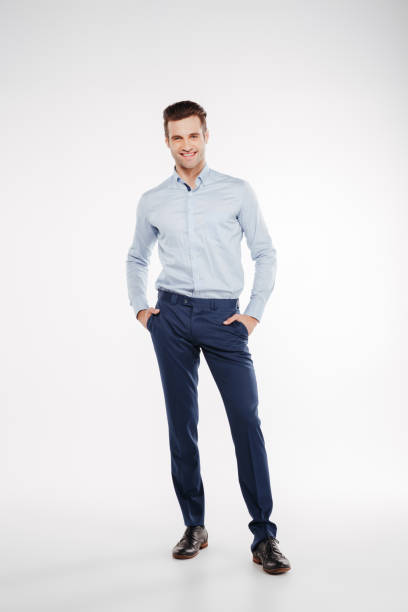 Vertical image of man with arms in pockets
