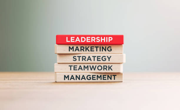 istock Leadership Related Words Written Wood Blocks Sitting on Wood Surface in Front a Defocused Background 1352110864