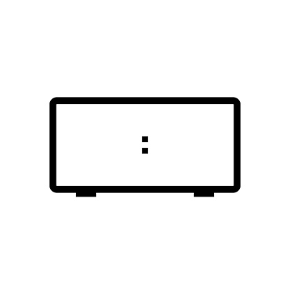 Rectangle Digital Clock Without Numbers Blank Digital Clock Stock Illustration - Download Image Now - Alarm ...