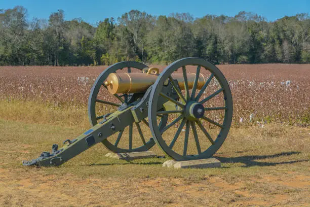 Photo of Cannons at the Civil War Battle of Raymond, in Raymond Military Park, Hinds County, Mississippi