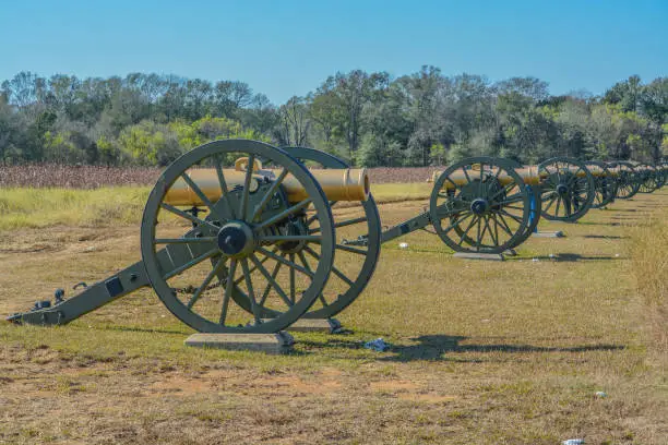 Photo of Cannons at the Civil War Battle of Raymond, in Raymond Military Park, Hinds County, Mississippi