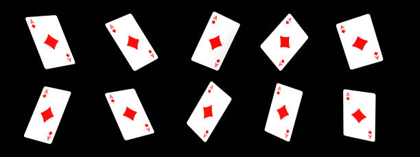 istock White And Red Aces Of Diamonds Pack On Black - 3D Illustration 1352116281