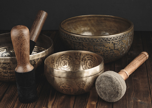 Tibetan Singing bowls have been ritual objects used in the Himalayan region. Singing bowls are renowned for their healing and relaxing sound quality. They are audio phonic instruments that broadly fit into the family of bells and gongs.