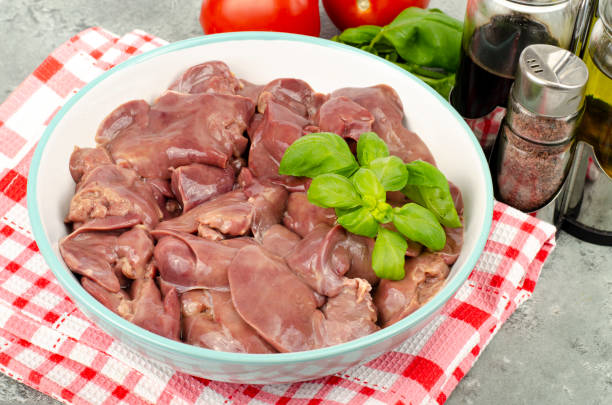 istock Raw chicken liver for cooking. Studio Photo. 1352124727