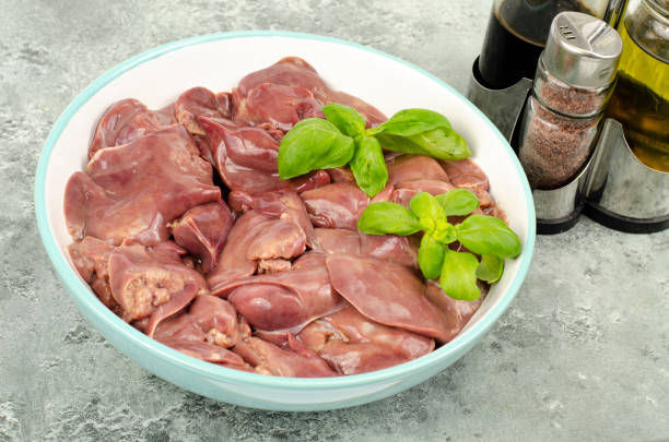 istock Raw chicken liver for cooking. Studio Photo. 1352124729