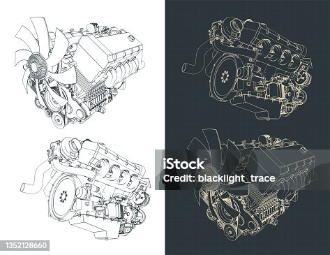 istock Powerful V8 turbo engine 1352128660
