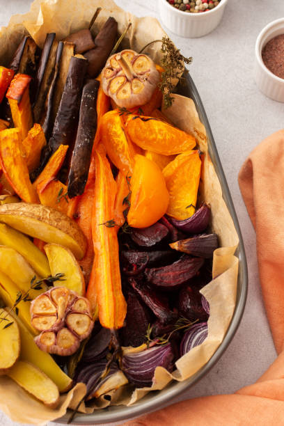 istock Fresh stewed vegetables baked in the oven 1352130055