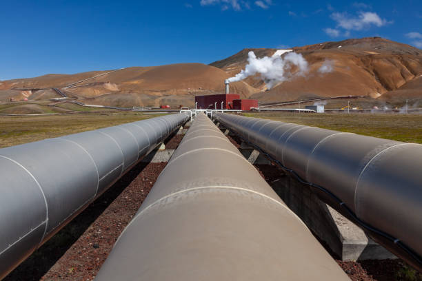 istock Climate change global warming clean renewable green energy concept geothermal power station in the Krafla Volcanic region of Iceland 1352130149