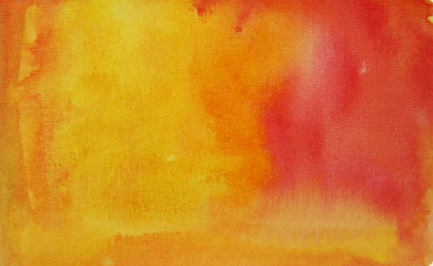 istock Red-Orange Watercolor Waves 1352133832