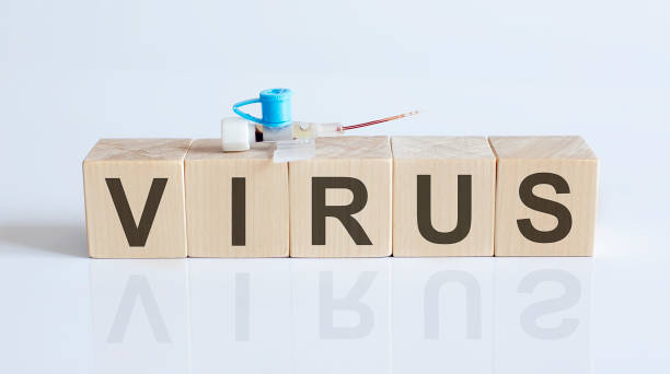 istock word VIRUS on wooden blocks on white backgound 1352134953