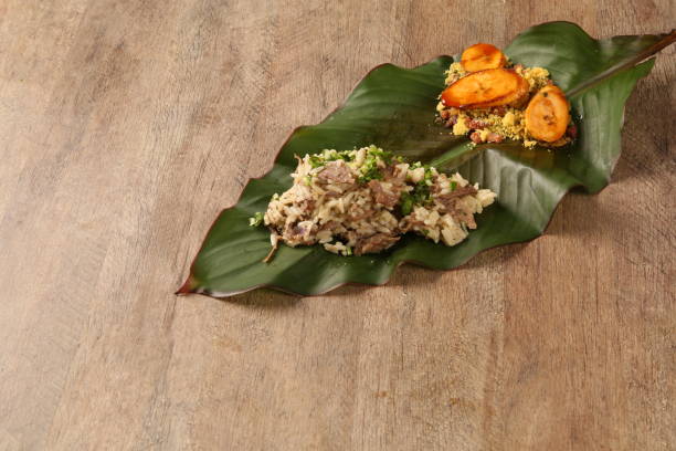 istock dried meat risotto with banana. 1352135897