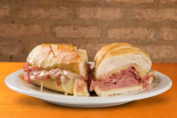 istock Mortadella sandwich, Italian sausage 1352147537