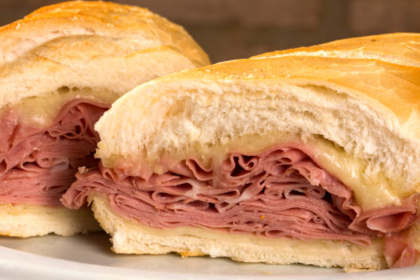 istock Mortadella sandwich, Italian sausage 1352148337