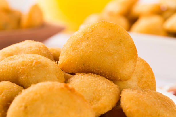 istock Rissole - Cheese rissole served with chili sauce on the table. 1352150460