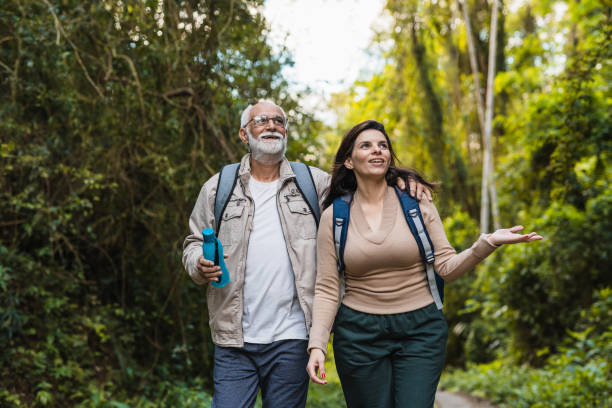 istock Family on a nature trekking 1352151103