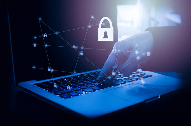 istock Cyber security protection of the Internet computer system is a concept. Hackers use digital technology. 1352151850