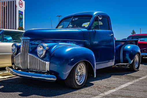 Reno, NV - August 5, 2021: 1948 Studebaker M5 Pickup Truck at a local car show.