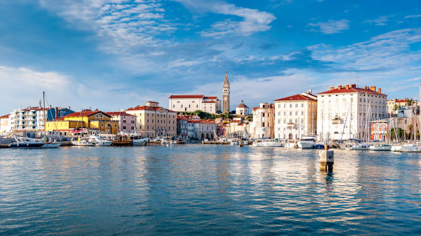 Piran harbour, Portoroz, Slovenia