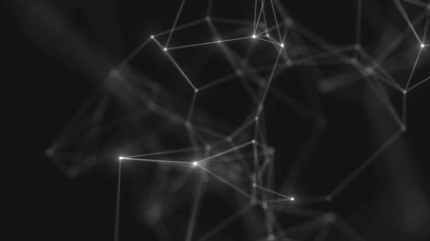istock Abstract technology background from lines and dots. Plexus space geometrical backdrop 1352157791