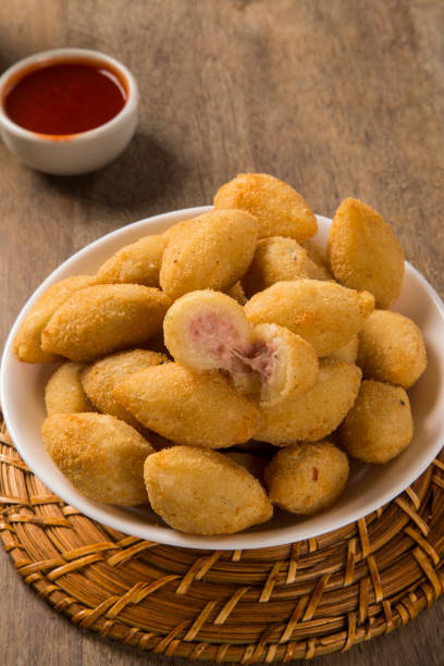 istock Brazilian snack fried with cheese ham 1352163660
