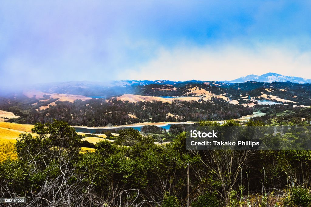 Inspiration Point at Tilden Regional Park Trail, hiking course at Berkeley Hills California. Tilden Regional Park Stock Photo