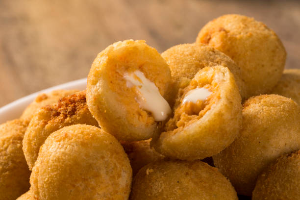istock Brazilian snack. chicken dumpling with curd 1352164415