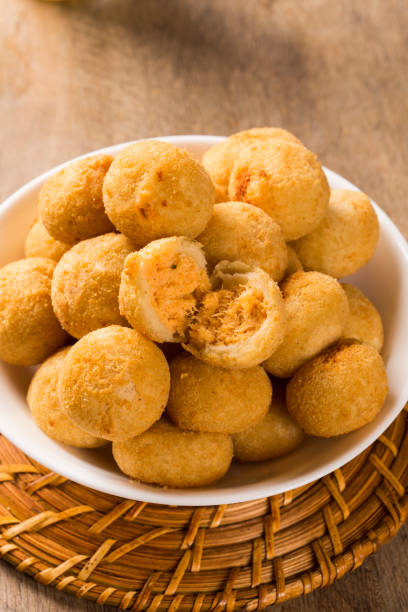 istock Brazilian snack. chicken dumpling with curd 1352164640