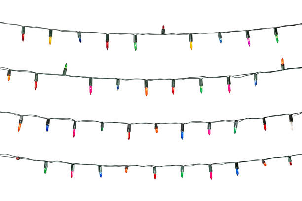 istock Christmas lights isolated on white background 1352167848
