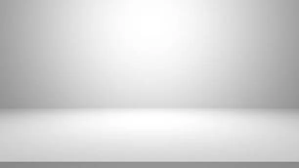 White gray gradient room background