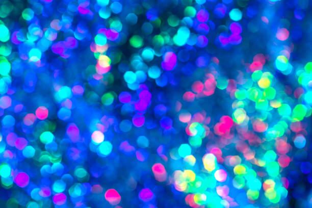istock Abstract blue defocus lights bokeh, Christmas holiday blue shiny background 1352176921