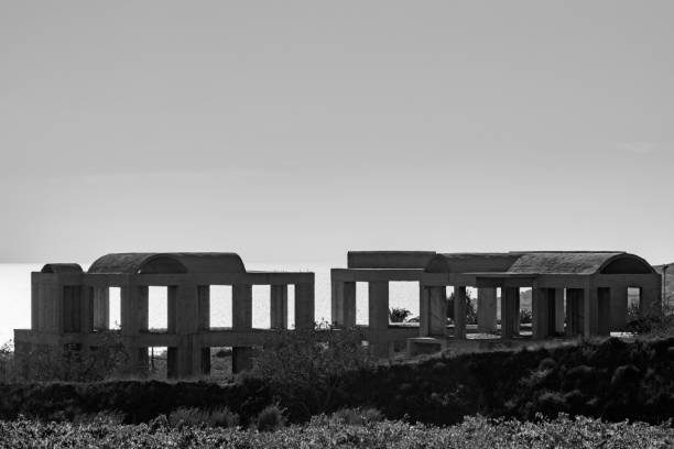 Abandoned Place on Santorini in South Aegean Islands, Greece