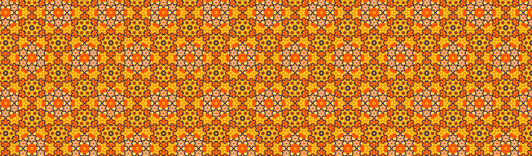 Vibrant Mexican seamless hexagonal tile banner, computer generated abstract background, 3D rendering