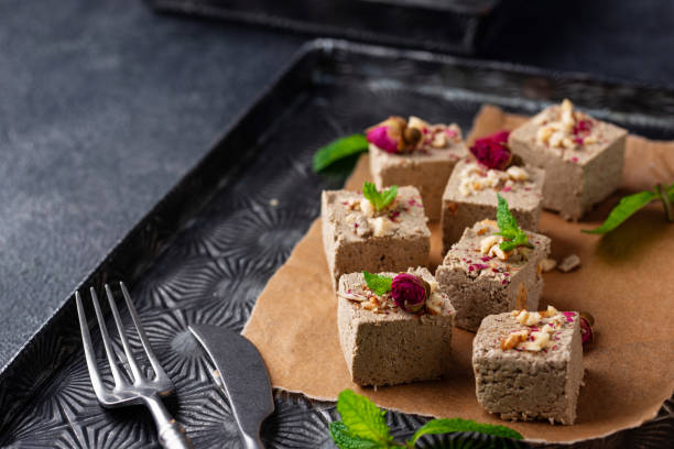 istock Halva with rose petal and nuts. 1352201935