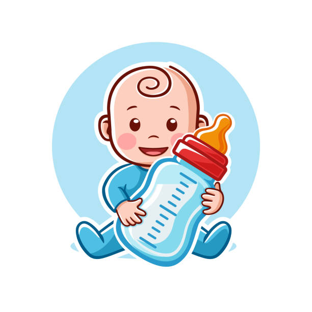Baby Drinking Milk Illustrations, Royalty-Free Vector Graphics & Clip Art -  iStock