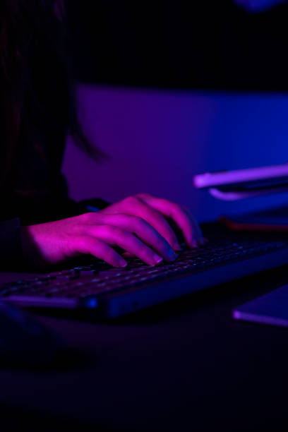 istock Closeup of hands on the keyboard 1352215374
