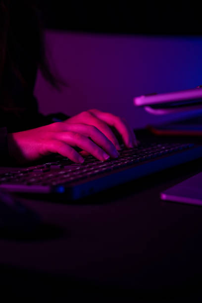 istock Closeup of hands on the keyboard 1352215544