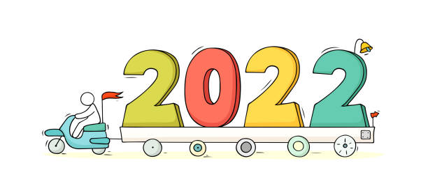 istock 2022 Happy New Year concept with cars 1352216187