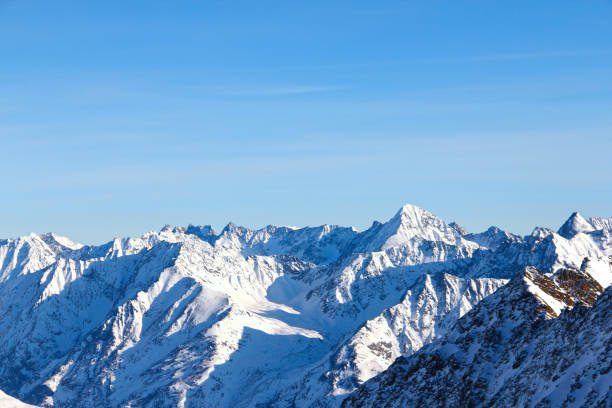 Winter mountain landscape Alps in Solden Austria ski resort