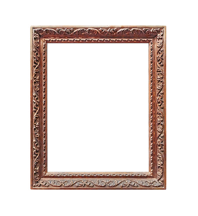 brown picture Frame isolated on white
