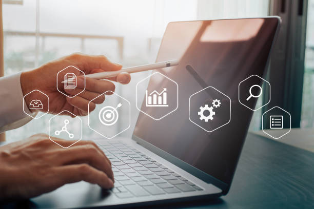 istock Businessman working remotely at office 1352225946