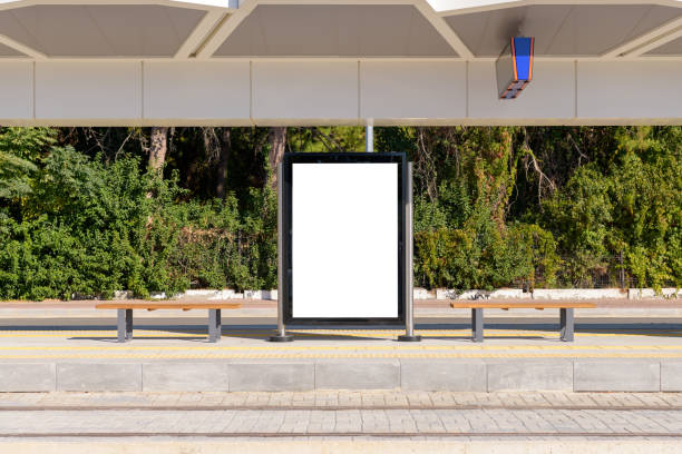 istock Poster stand. Street billboard mock up 1352225990