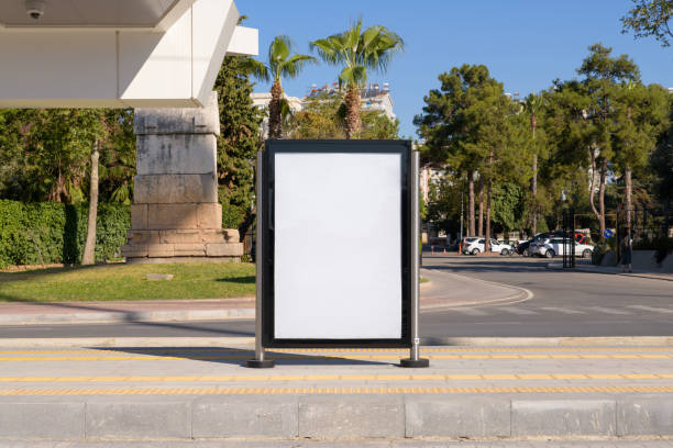 istock Poster stand. Street billboard mock up 1352226094